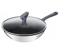 Tefal DAILY COOK Poêle wok avec couvercle en verre, 2 pièces, diamètre 28 cm, revêtement antiadhésif, revêtement titane, passe au four, convient à l'induction, wok, poêle à frire