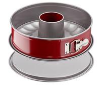 Tefal Moule à savarin Delibake 1642814 – 27 cm acier avec charnière rouge/gris
