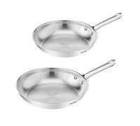 Tefal Duetto On, Batterie de 2poêles 24/28cm, Inox de qualité supérieure, Garantie de 10ans, Résultats croustillants, B866S234