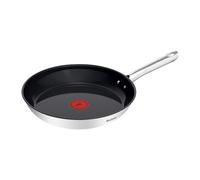 Tefal - Duetto On Poêle Antiadhésif Revêtement Céramique - 24cm | Poêle inox cuisine avec revêtement Go Ceram - Thermo-Signal pour saisie parfaite - Compatible tous feux - Poignée rivetée