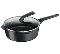Tefal E2153334 Sauteuse Fonte et Couvercle, Aluminium, Noir, 26 cm, 49,1 x 29,2 x 17,8 cm