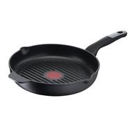 TEFAL E2294074 Unlimited Poêle grill 26 cm en fonte d'aluminium, Revêtement antiadhésif, Thermo-Signal™, Induction, Becs verseurs