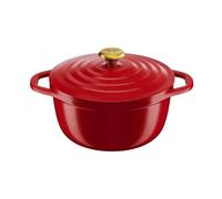 Tefal E2544604 Air Cocotte Légere 24 Cm Fonte D'aluminium Rouge, Tous Feux Dont Induction Rouge