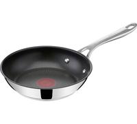 Tefal Poêle Jamie Oliver Cooks Direct E3040444 - Acier inoxydable 24 cm, antiadhésive, induction