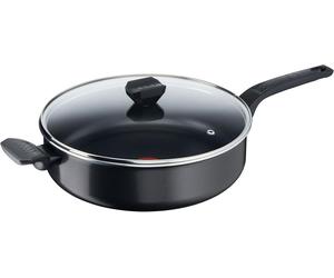 Tefal Easy Cook & Clean Sauteuse, avec couvercle, poêle, revêtement anti-adhésif, aluminium, Ø 28 cm, B55537