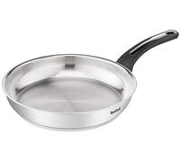 Tefal Emotion Poêle 24 cm inox, Garantie 10 ans, Base épaisse pour une diffusion de chaleur homogène, Design élégant, Poignée robuste, Induction E3010404, Argent