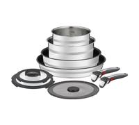 Tefal Ensemble de batterie de cuisine Jamie Oliver Ingenio, 9 pièces, Set de poêles et de casseroles, Noir, Argent