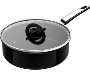 Tefal Experience Ceram G2133223, forme ronde, faitout, couleur noire, revêtement en céramique, température maximale de 250 °C, aluminium