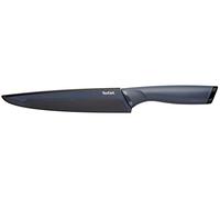 Tefal Fresh Kitchen Couteau à trancher 20 cm, Lame en acier inoxydable avec titane de haute qualité, Revêtement antiadhésif, Zone confort, Etui de protection de lame K1221205