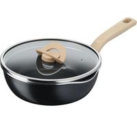 TEFAL G1668795 Poêle à frire 24 cm avec couvercle noir-argenté