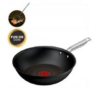 Tefal G33419, forme ronde, wok/poêle à frire, couleur noire, aluminium, technologie Thermo-Spot, revêtement en céramique, compatible gaz, induction, halogène et cuisson électrique