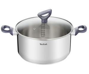 Tefal G7124614 Dailycook Faitout 24 cm + Couvercle Tous Feux dont Induction, Acier Inoxydable, Inox, 24 cm, 38, 4 x 25, 6 x 13, 3 cm