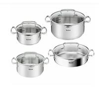 Tefal G719S855 Duetto+ Set de casseroles en acier inoxydable, 8 pièces