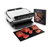 Tefal OptiGrill Elite GC750D30 - Gril de Contact 600cm² - 12 Programmes - Thermostat Tactile - Plaques Amovibles - Noir/Inox - 300x200mm