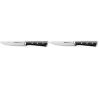 Tefal Ice Force Couteau ménager 11 cm, Couteau de cuisine, Lame en acier inoxydable allemand, Coupe performante, Tranchant longue durée, Garantie 10 ans K2320914 (Lot de 2)