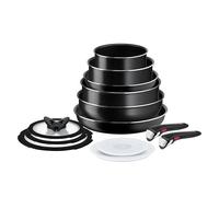 Tefal Ingenio Easy ON Set de casseroles et poêles, 13 pièces, empilable, poignée amovible, peu encombrant, antiadhésif, non compatible avec l'induction, noir
