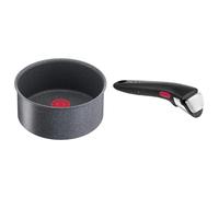Tefal Ingenio Casserole 20 cm, 2,1 L, Induction,Revêtement antiadhésif, Empilable & Ingenio Poignée amovible noire, Empilable, Verrouillage sécurité 3 points