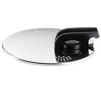 Tefal Ingenio Couvercle égouttoir et antiprojections, Acier inoxydable, Transparent, 27.41 x 22.61 x 1.4 cm, Convient aux poêles et casseroles de 21.7 cm de diamètre, Fabriqué en France L9939422