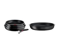 Tefal Ingenio Easy On Lot de 3 poêles de 22/24/26 cm, antiadhésifs Ingenio Eco Resist Poêle induction, Aluminium, Noir, 28 cm