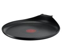 Tefal Ingenio Poêle à crêpe 27 cm, Non induction, Revêtement antiadhésif, Empilable, Compatible lave-vaisselle, Easy Plus L1461004, Noir