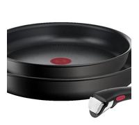 Lot 2 poêles et poignée Tefal Ingenio Eco Resist 24 et 28 cm Noir Noir G