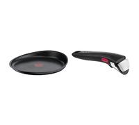 Tefal Ingenio Eco Resist Poêle à crêpe 27 cm, Fonte d'aluminium, Induction L8581004, Poignée amovible noire, Verrouillage sécurité 3 points, Garantie 10 ans, Expertise L9863302