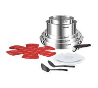 Tefal Ingenio Emotion Inox Batterie de cuisine 13 pièces Induction Batterie de cuisine 13 pièces : Poêles 22/26/28 cm + Casseroles 16/20 cm + Couvercles hermétiques 16/20 cm + 5 accessoires (cuillère