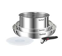 Tefal Ingenio Emotion - Lot de 2 Poêles 22/26 cm + Casserole de 18 cm + Poignée amovible + 1 accessoire, Convient à l'induction, antiadhésif, revêtement titane, Thermo-signal, passe au lave-vaisselle