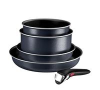 Tefal - Ingenio Enjoy Batterie de cuisine avec poignée amovible - 5 pièces | Cuisinez avec des poêles et casseroles induction légères - Technologie Light Tech - Revêtement antiadhésif - Gain de place