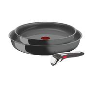 Tefal Ingenio Lot de 2 poêles 24/28 cm et poignée amovible, Induction, Revêtement céramique antiadhésif, Eco-conçu, Compatible lave-vaisselle, Fabriqué en France, Renew L2619102
