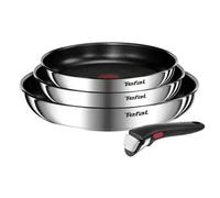 Tefal Poêles Ingenio Emotion L897S4 - Lot 4 pièces 22/24/28 cm, inox antiadhésif, poignée amovible
