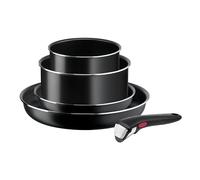 Tefal Ingenio Lot de 5 pièces, Poêles 22/28 cm, Casseroles 16/20 cm, Poignée amovible, Revêtement antiadhésif, Pas d'induction, Empilable, Fabriqué en France, Easy On L1599502
