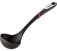 Tefal - Ingenio Louche à soupe de cuisine avec anneau silicone - Noir | Couteaux et ustensiles de cuisine - Évite le glissement dans la casserole - Résiste à la chaleur - Compatible lave-vaisselle