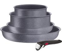 Batterie de cuisine INGENIO NATURAL FORCE L3969053, set de 5, gris, aluminium, Tefal