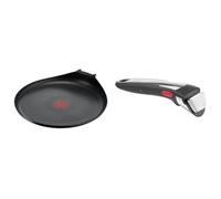 Tefal Ingenio Poêle à crêpe 27 cm, Non induction, Revêtement antiadhésif, Empilable & Ingenio Poignée amovible Premium noire, Empilable, Verrouillage sécurité 3 points