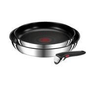 Lot de 2 poêles 22/26cm inox + poignée - Tefal - L9739002 - ingenio preference