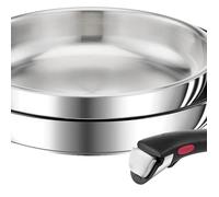 Tefal Ingenio Preference Lot 3 pièces, Poêles 24/28 cm + poignée amovible, Empilable, Acier inoxydable, Induction, France