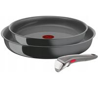 Tefal Ingenio Renew L2609502, ensemble de friture, gris, aluminium, céramique, indicateur de température, céramique, électrique, gaz, halogène, induction, plaque étanche