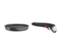 TEFAL Ingenio Renew Poêle 28 cm, Induction, Revêtement céramique antiadhésif, Recy Ingenio Poignée amovible noire, Empilable, Verrouillage sécurité 3 points