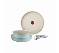 Tefal Ingenio Serenity, Batterie de cuisine 4pièces, Revêtement antiadhésif, Poignée amovible sécurisée, Design empilable, L828S404 EUCALY