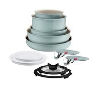 Tefal - Ingenio Serenity Batterie de cuisine avec poignées - 11 pièces | Poêles et casseroles induction avec poignée amovible brevetée - Gain de place - Revêtement antiadhésif pour cuisson saine
