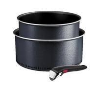 Tefal Casseroles Ingenio So'Light L7239003 – Lot 3 pièces 18/20 cm avec poignée noire Antiadhésif
