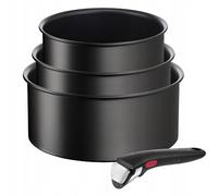 TEFAL INGENIO UNLIMITED Batterie de cuisine avec poignée amovible 16/18/20 cm Revêtement antiadhésif en titane Compatible induction