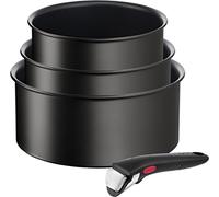 Tefal Ingenio Unlimited L7639343, batterie de cuisine, noir, aluminium, titane, noir, démontable