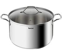 TEFAL Intuition XL Marmite 28 cm inox + couvercle verre, Capacité 8 L, Induction, Acier inoxydable 18/10, Poignées robustes B8646404