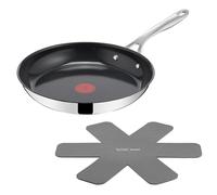 Tefal - Jamie Oliver by Direct Cook Poêle - Antiadhésif - 28cm - Inox | Poêle acier inoxydable compatible induction et four 250°C - Revêtement céramique antiadhésif - Indicateur Thermo-Spot intégré