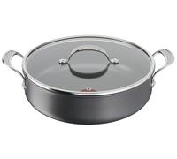 Tefal Jamie Oliver Cook's Classics Poêle tout-en-un antiadhésive Passe au four à induction Couvercle en verre Poignée rivetée Aluminium anodisé dur Noir 30 cm