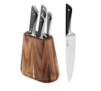 Ensemble de couteaux 6 pièces Tefal Jamie Oliver - Comprend un bloc à couteaux - Bois/Acier inoxydable