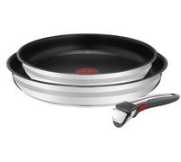 Tefal Jamie Oliver L97691, ensemble de friture, couleur noire, acier inoxydable, acier inoxydable, revêtement en titane, couleur noire, acier inoxydable, 210 °C