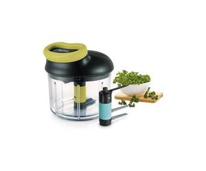 Tefal K1321224 Hachoir Manuel 5 Seconds Engineering, Lame Glace Pilée, Noir, Vert, Transparent